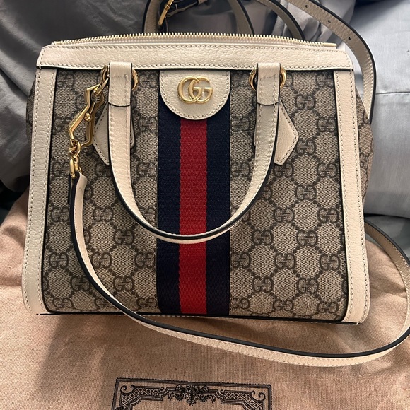 Gucci Ophidia Small GG Tote White - Picture 2 of 9